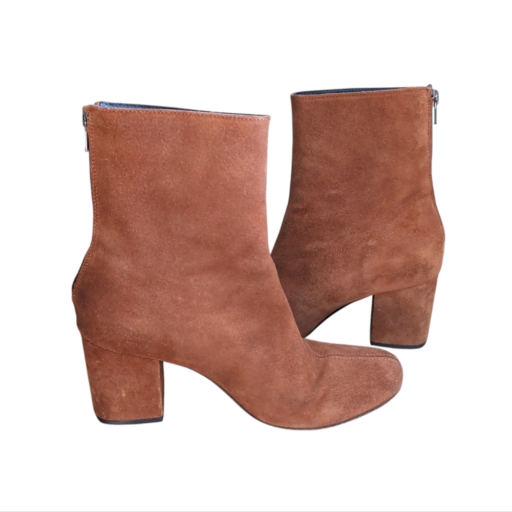 HP!🎉Free People Cecile Ankle Boot In Brown Suede Size 38 EU /7.5 U.S. - Picture 2 of 14